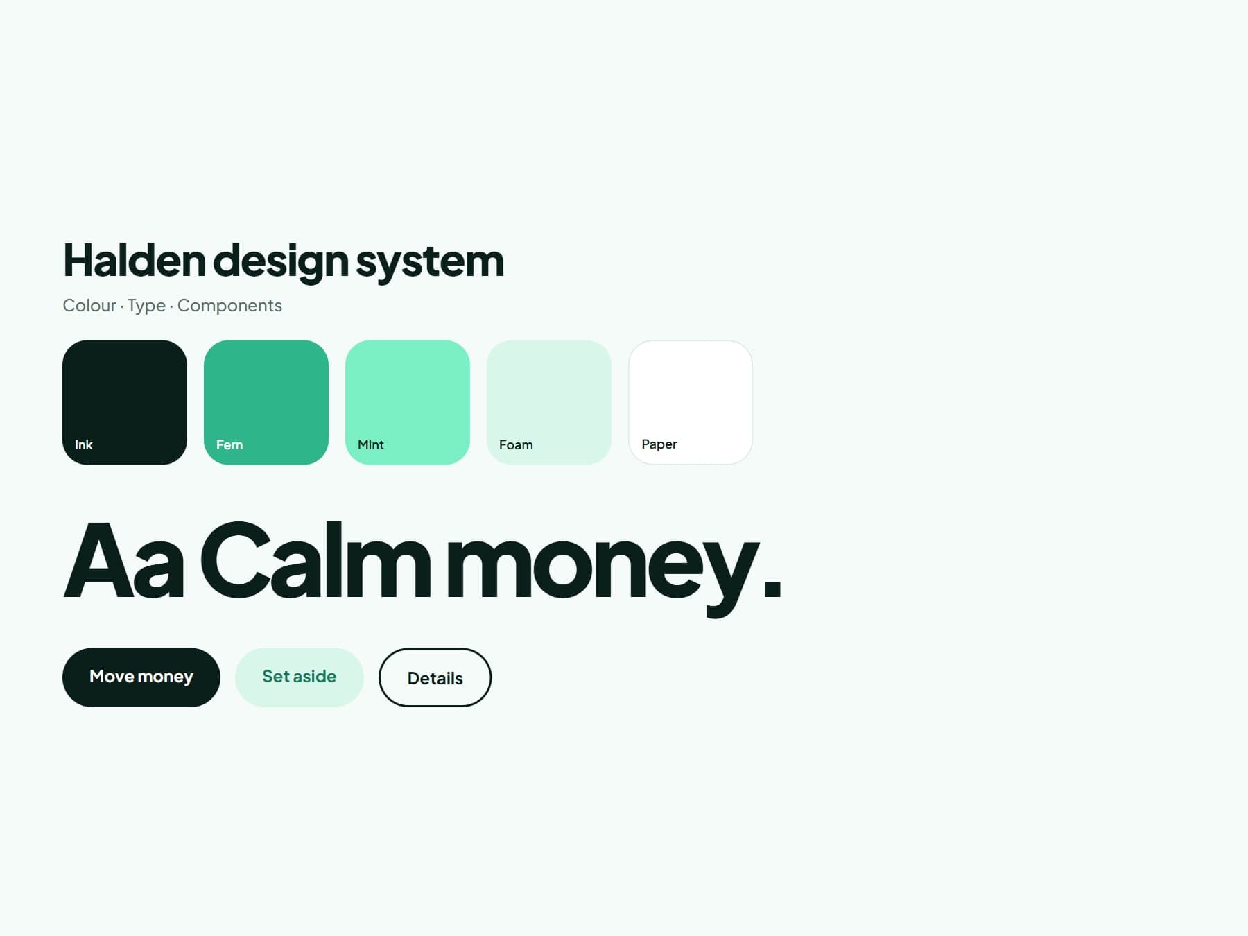 Halden's colour and type system
