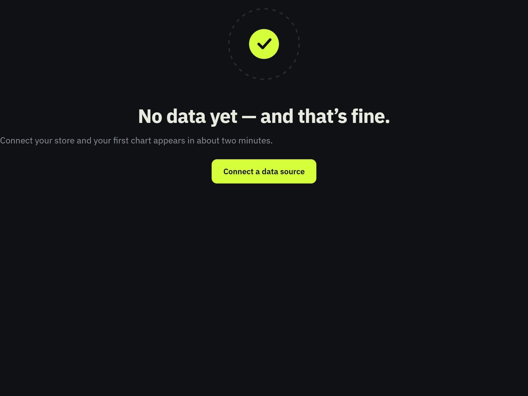 Lumen's friendly empty state
